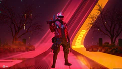 Themed lobby background accompanying the event