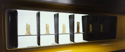 Trophies in the Practice Range hall