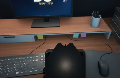 Desk with notes