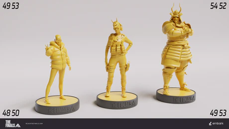 Character statues wallpaper with the numbers shown where they were located.