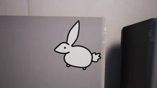 White rabbit close up