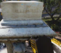 The sculptor's name on the fountain in Monaco