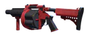 Slightly angled view of the M32 GL Dye Job in red.
