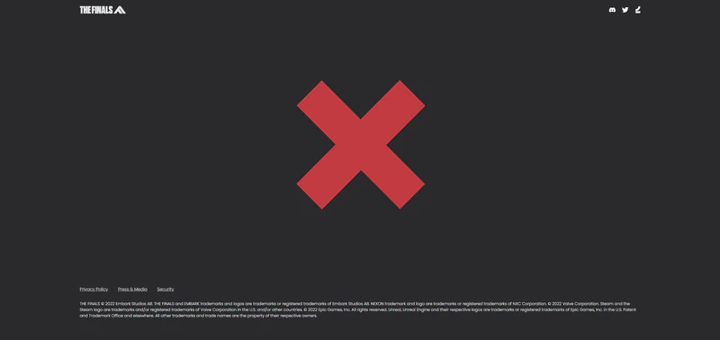 File:The Red Cross on the Devon Crossing page of THE FINALS website.png